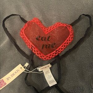 Adore Me Red Heart Lace Lingerie